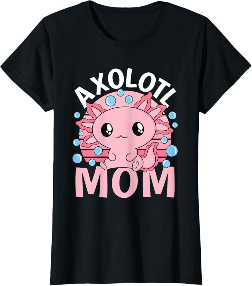 Axolotl Mom Pink Kawaii Axolotl Lover Women Girls Kids T-Shirt | Amazon (US)