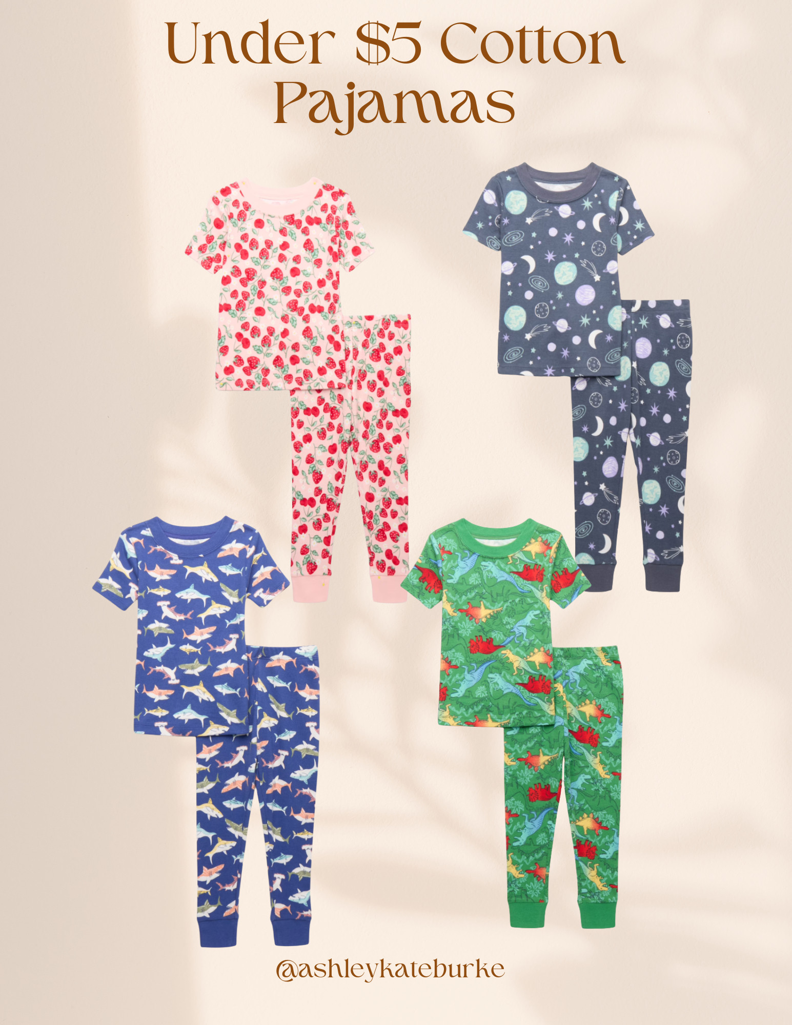cotton pajamas under $5! 

 #LTKSaleAlert #LTKBaby #LTKKids