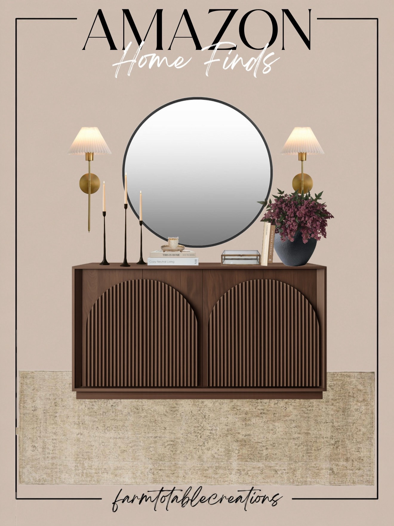AMAZON CONSOLE TABLE STYLING 🤍

Create a warm, welcoming first impression with a few timeless pieces that make your entryway feel collected instead of cluttered. From the fluted console to the layered lighting and rich florals, every detail adds warmth and character you’ll love coming home to.

Follow @farmtotablecreations on Instagram for more home finds and styling inspiration.

#AmazonHome #EntrywayDecor #ModernOrganic #HomeStyling #LTKHome

#LTKHome #LTKSaleAlert #LTKSeasonal