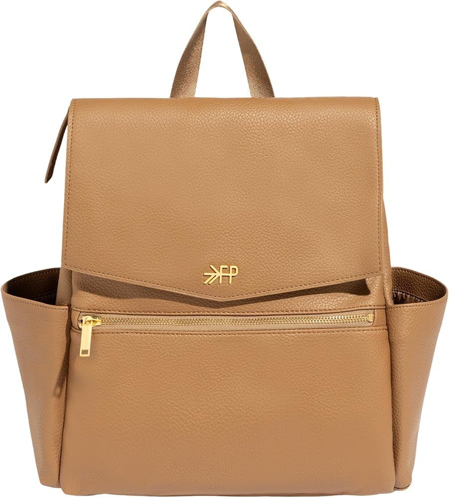 Leather Mini Diaper Bag Backpack, Compact Size with Changing Pad & Insulated Pockets | Freshly Pi... | Amazon (US)