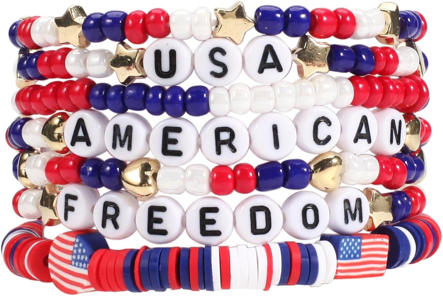 4th of July Independence Day St.Patrick’s Day Bracelets for Women Girls Valentine's Day Charm B... | Amazon (US)