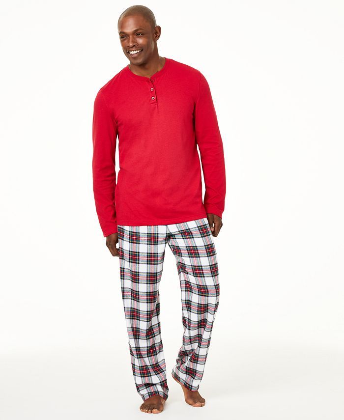 Family Pajamas Matching Men's Mix It Stewart Plaid Family Pajama Set, Created for Macy's & Review... | Macys (US)
