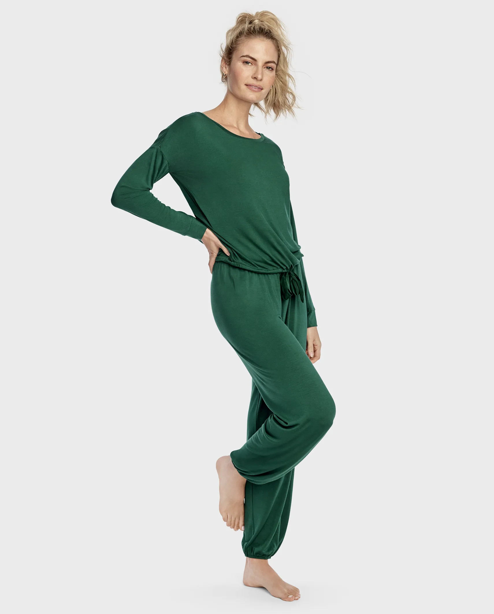 Womens Tie-Front Modal Pajamas - spruceshad | PJ Place