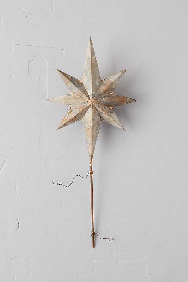 Aged Iron Star Tree Topper | Anthropologie (US)