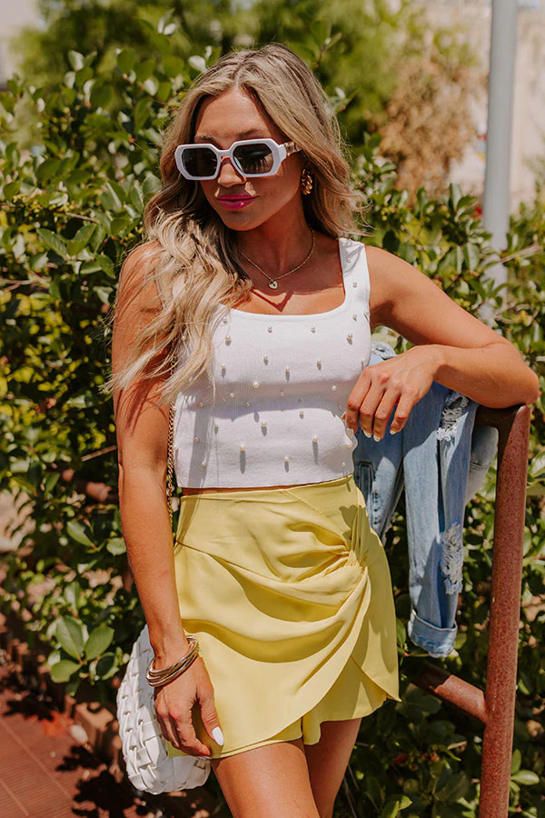 Final Touch Embellished Tank in White | Impressions Online Boutique