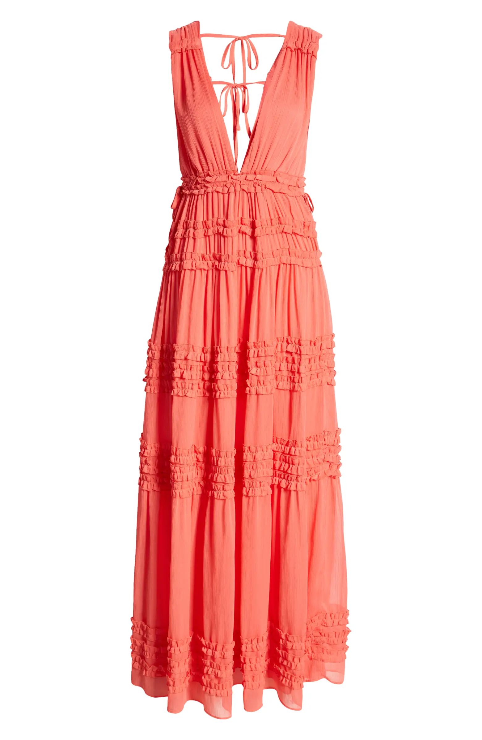 VICI Collection Ruffle Chiffon Maxi Dress | Nordstrom | Nordstrom