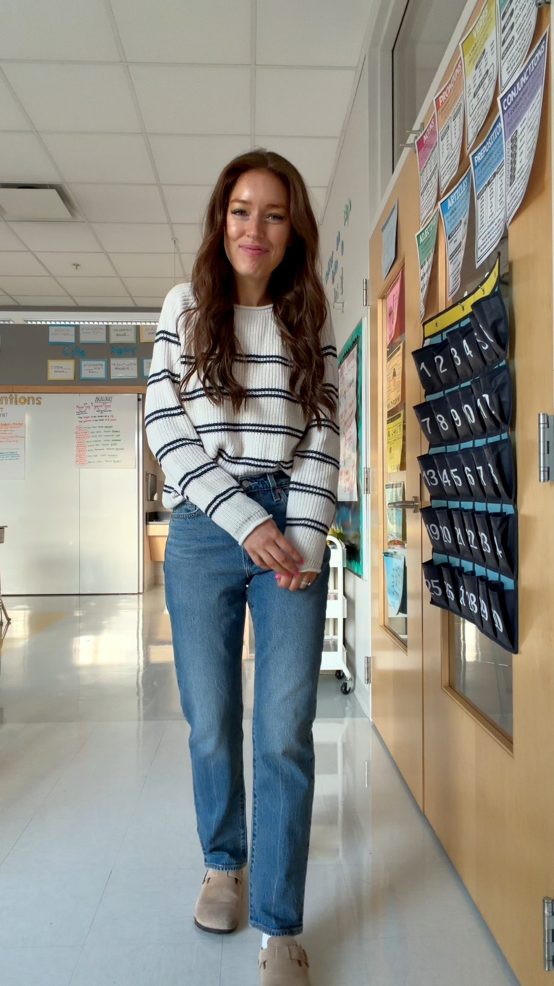 Teacher outfit / spring outfit / outfit idea / spring sweater / jeans / clogs 

#LTKootd #LTKmomlife #LTKgrwm