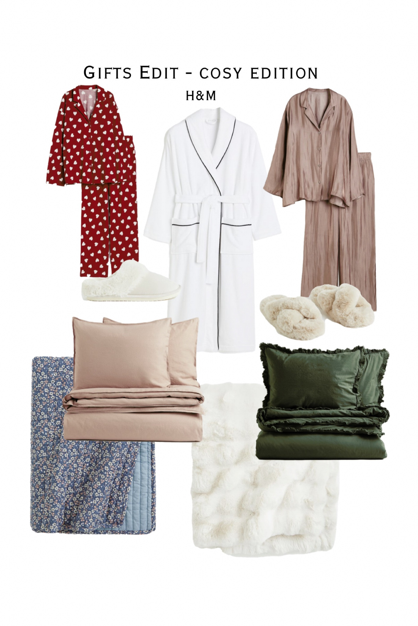 Gift Edit: The Cosy Ones 

#giftguides #giftideas #giftedit #cosygifts #bedding #nightwear #slippers #christmasgifts

#LTKGiftGuide #LTKSeasonal #LTKfindsunder100
