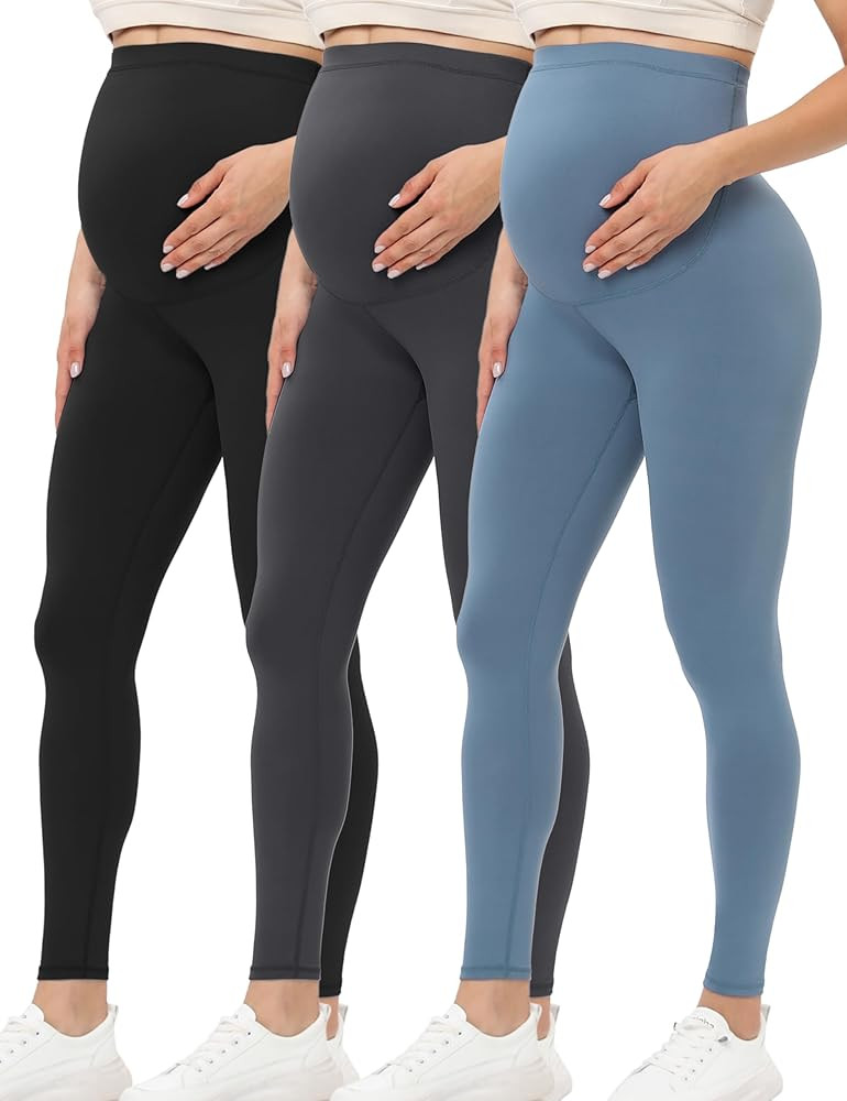 Buttergene Women's Maternity Leggings over the Belly Maternity Yoga Pants Workout Pregnancy Leggi... | Amazon (US)