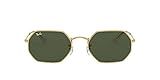 Ray-Ban RB3556 Metal Polarized Hexagonal Sunglasses, Legend Gold/Green, 53 mm | Amazon (US)