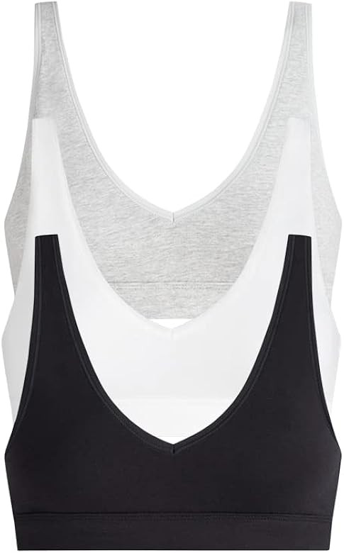 MeUndies –Stretch Cotton V-Neck Bra for Women No Underwire - Amazon Exclusive Fabric - 3 Pack | Amazon (US)