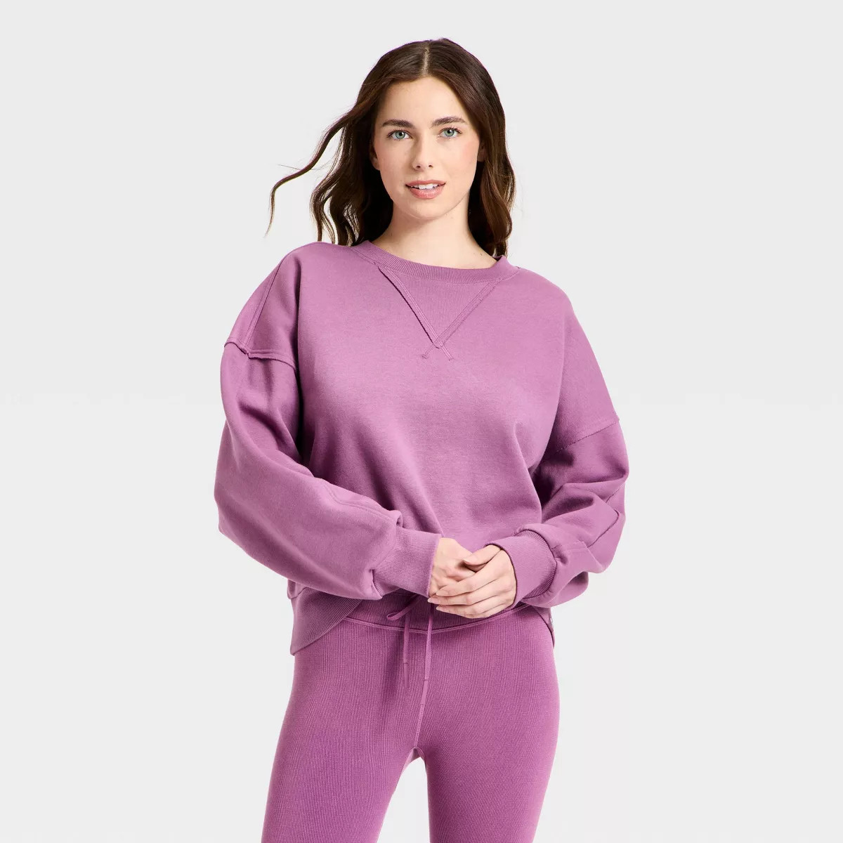 Women's Crewneck Fleece Sweatshirt - JoyLab™ | Target