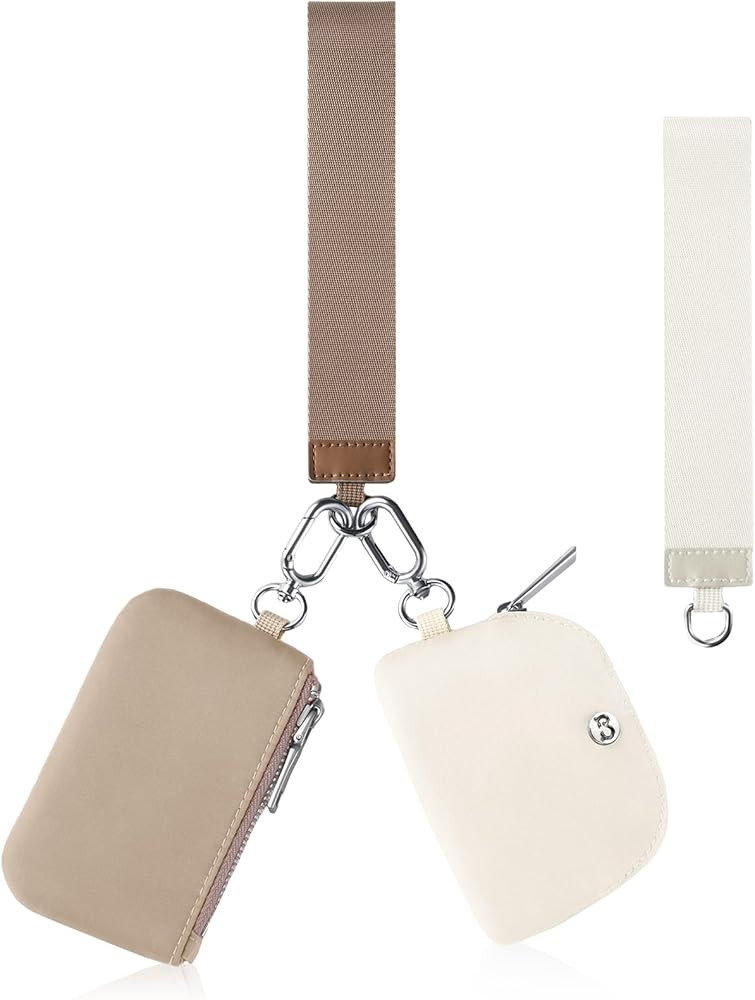 Babysun Mini Zip Around Dual Pouch Wristlet With 2 Straps Wristlet Keychain Wallet for Women Coin... | Amazon (US)