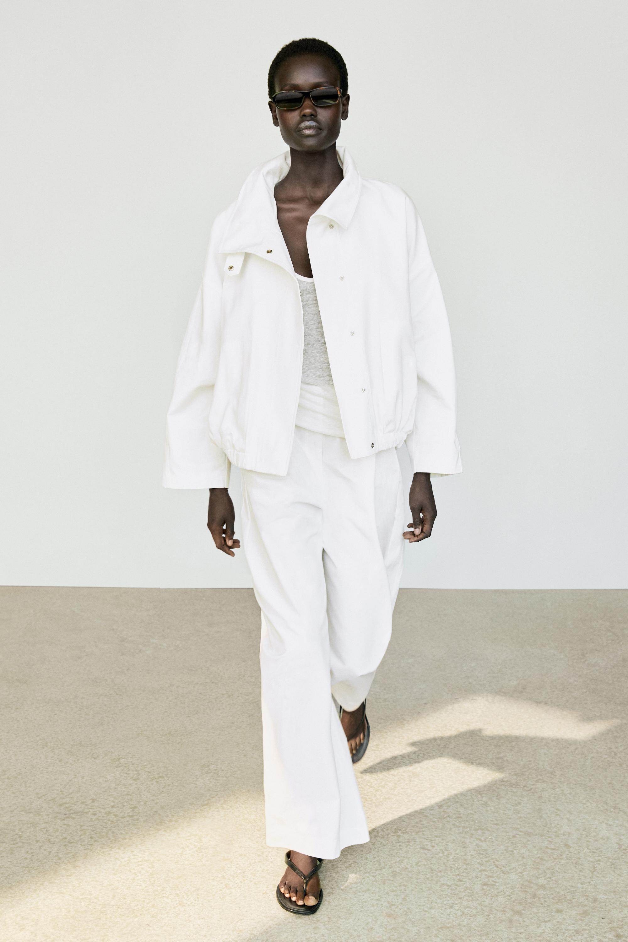 100% Cotton Bomber Jacket | Massimo Dutti UK