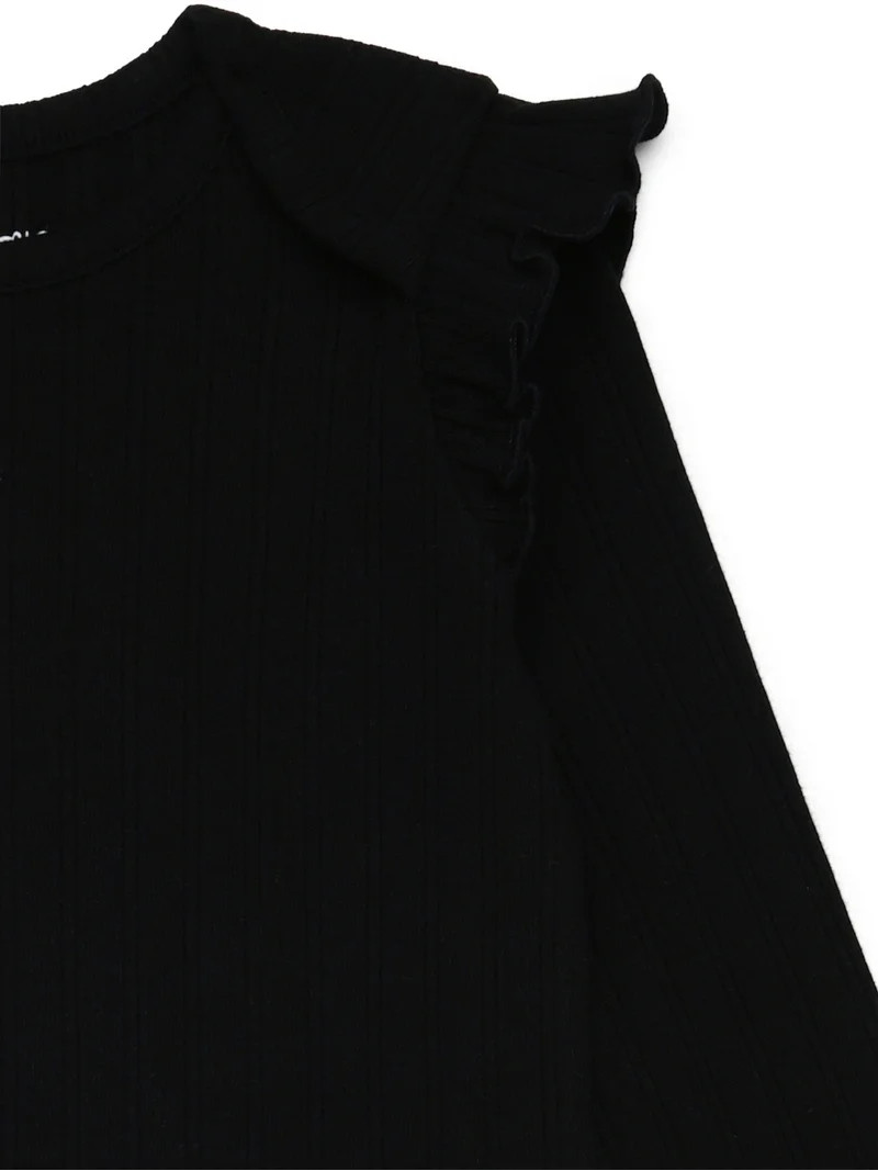 Garanimals Baby Girls Ruffle Ribbed Bodysuits with Long Sleeves, 3-Pack, Sizes 0-24 Months | Walmart (US)