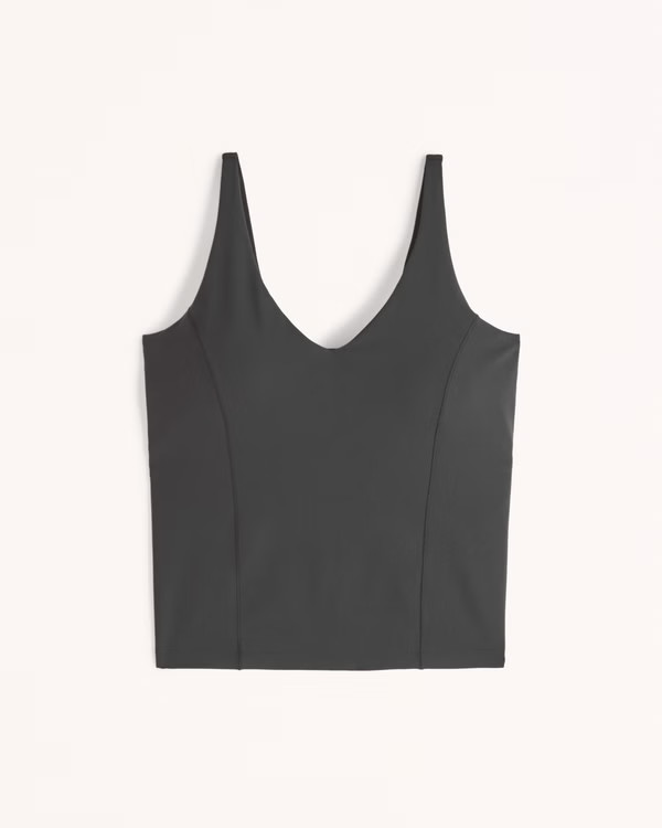 YPB studioSOFT Waist-Length V-Neck Slim Tank | Abercrombie & Fitch (US)