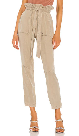 Paperbag Waist Pant in Wheat | Revolve Clothing (Global)
