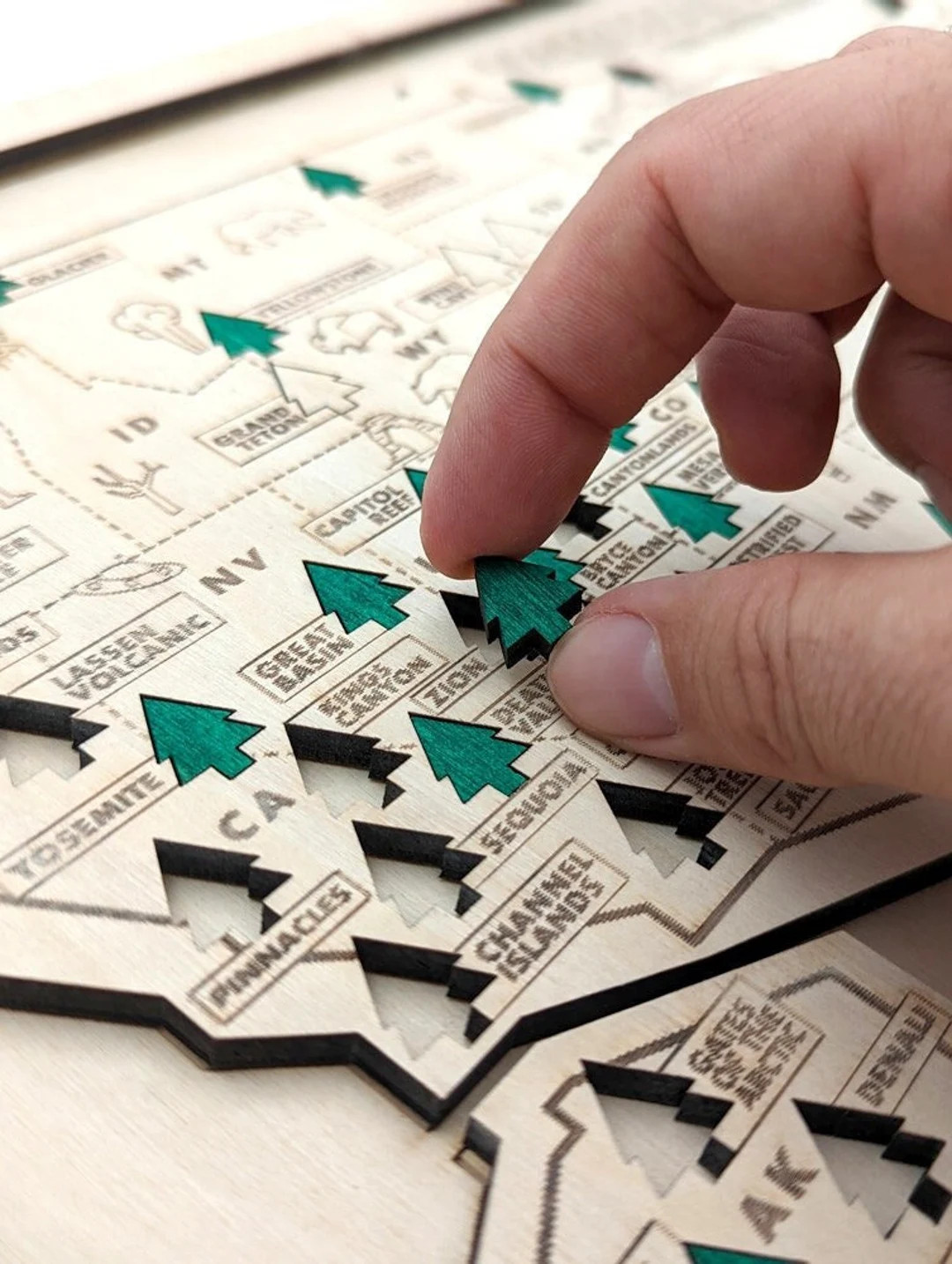 National Park Map Wooden Checklist, All 63 Parks, US Wood Wall Art Home or Office Decor, Gift for... | Etsy (US)