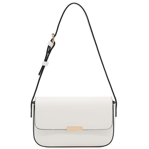 Mini Classic Rectangular Flap Purse Underarm Shoulder Bag (White) | Amazon (US)