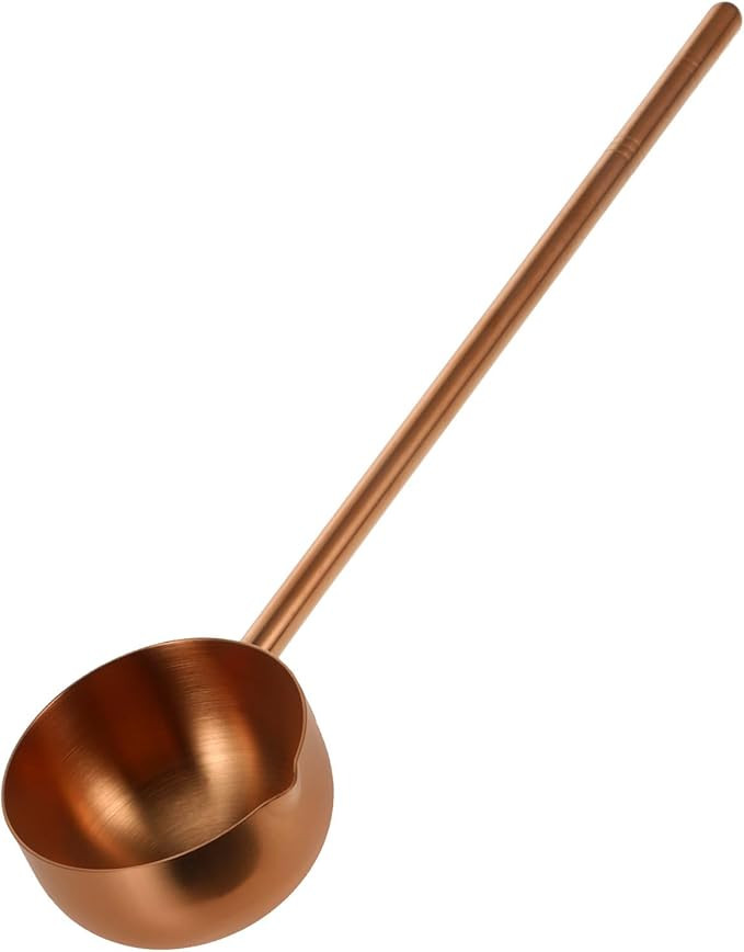 MAGICLULU Sauce Ladle Stainless Steel Gravy Ladles Soup Ladles Serving Spoon Ladle Gold Rose 10 I... | Amazon (US)