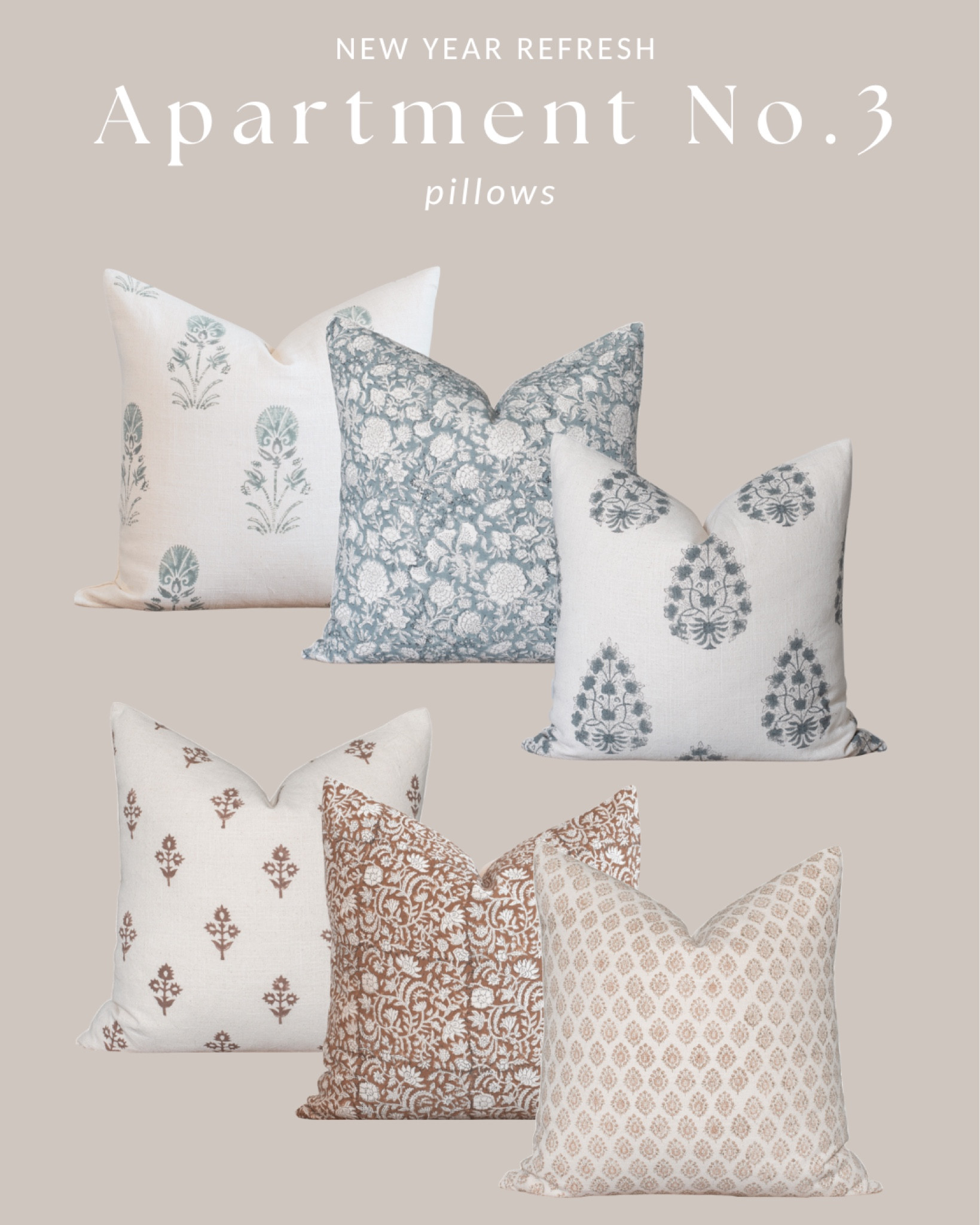 New Year Pillow Refresh ✨

#throwpillows #pillows #blockprintpilows #homedecor #neutraldecor #neutralpillows #decorativepillows #pillowcovers #floralpillows 

#LTKHome