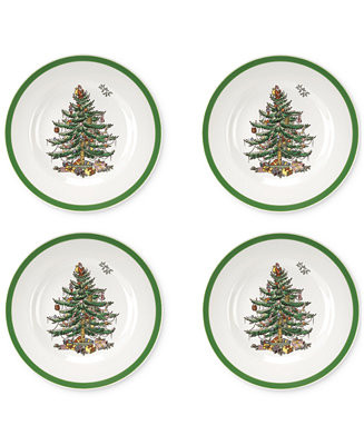 Spode Christmas Tree Bread Butter Plates, Set of 4 - Macy's | Macy's