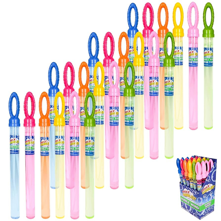 24 Pack 14.6" Big Bubble Wands for Summer Toy, Outdoor/Indoor Activity Use, Party Favor Supplies ... | Amazon (US)