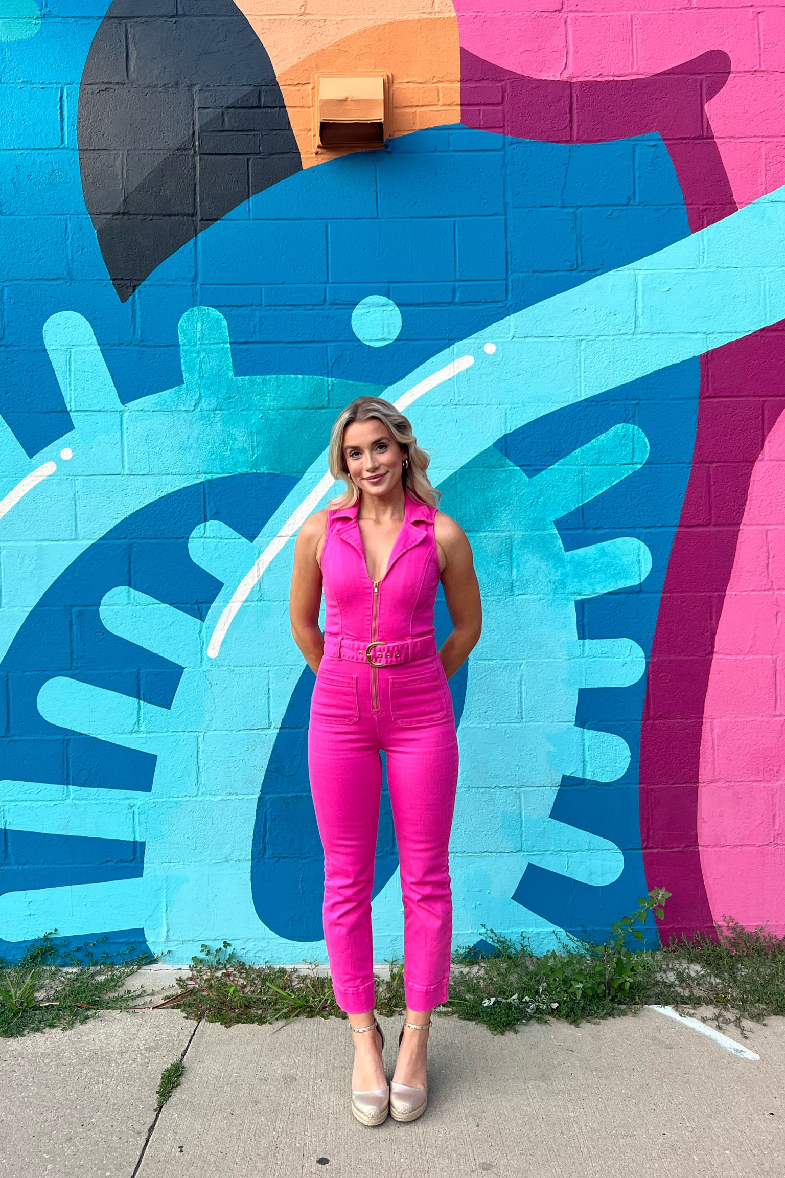 The perfect pink jumpsuit for a Barbie Halloween costume or just for wearing out and about if you love PINK 💗🪩🎀 

#LTKFind #LTKSeasonal