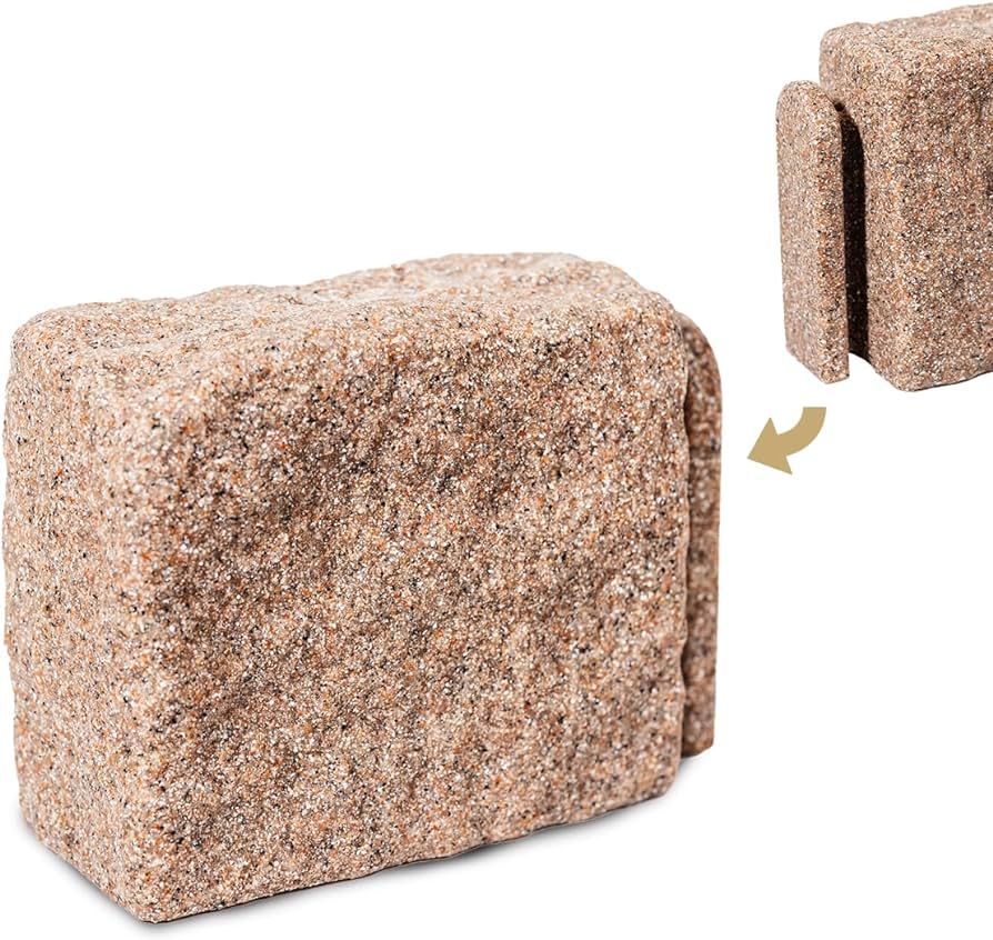 Cobblestone Start Block – Landscape Edging for Lawn & Garden, Easy No Dig Installation and Conn... | Amazon (US)