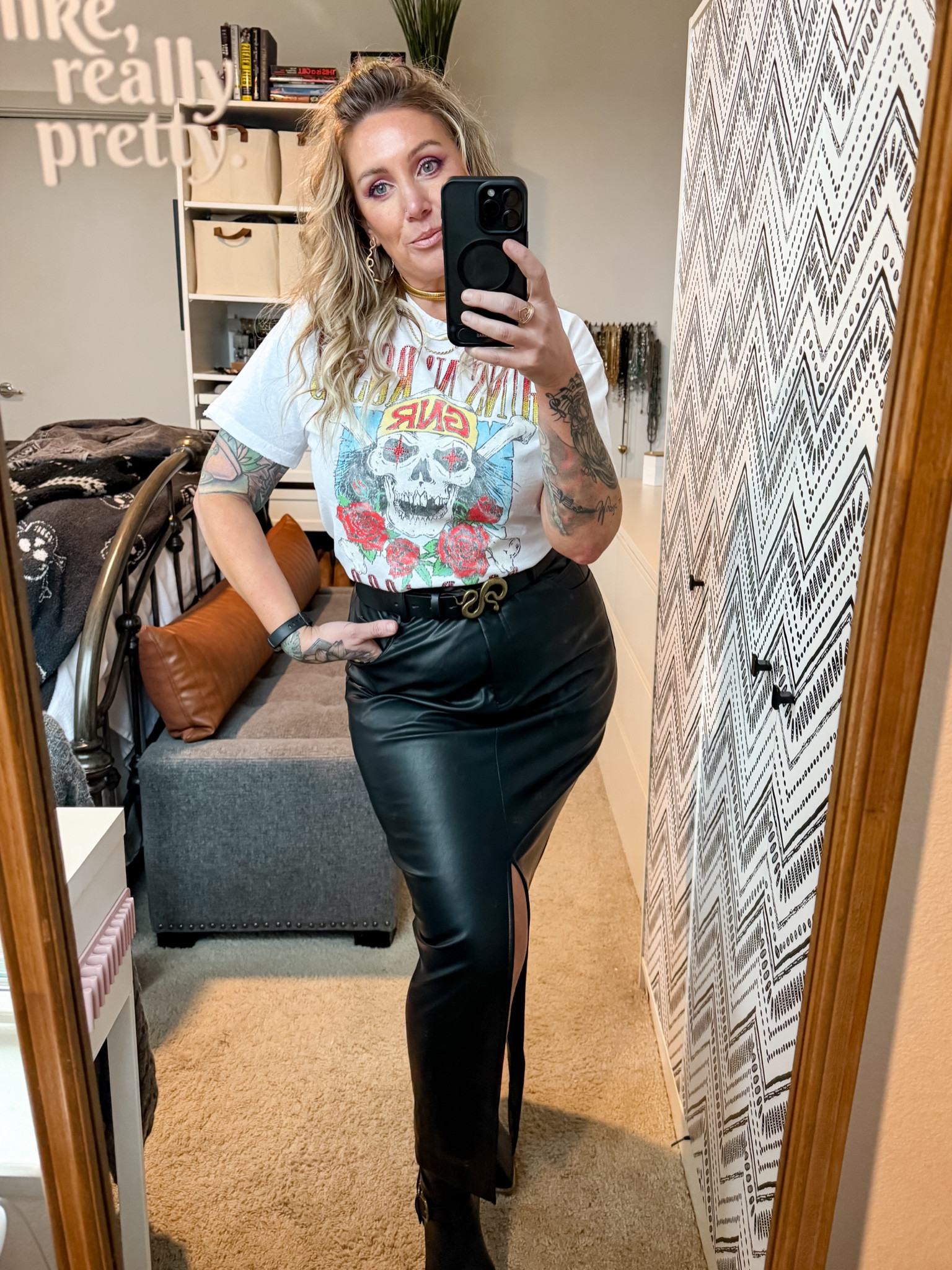 Snagged some new band tees that are perfect for some upcoming concerts and events! Here are how I’d style them! This one has bling and slight distressing! I’m in a size M.
#concertstyle #bandteestyle #styletip

#LTKover40 #LTKstyletip #LTKfindsunder50