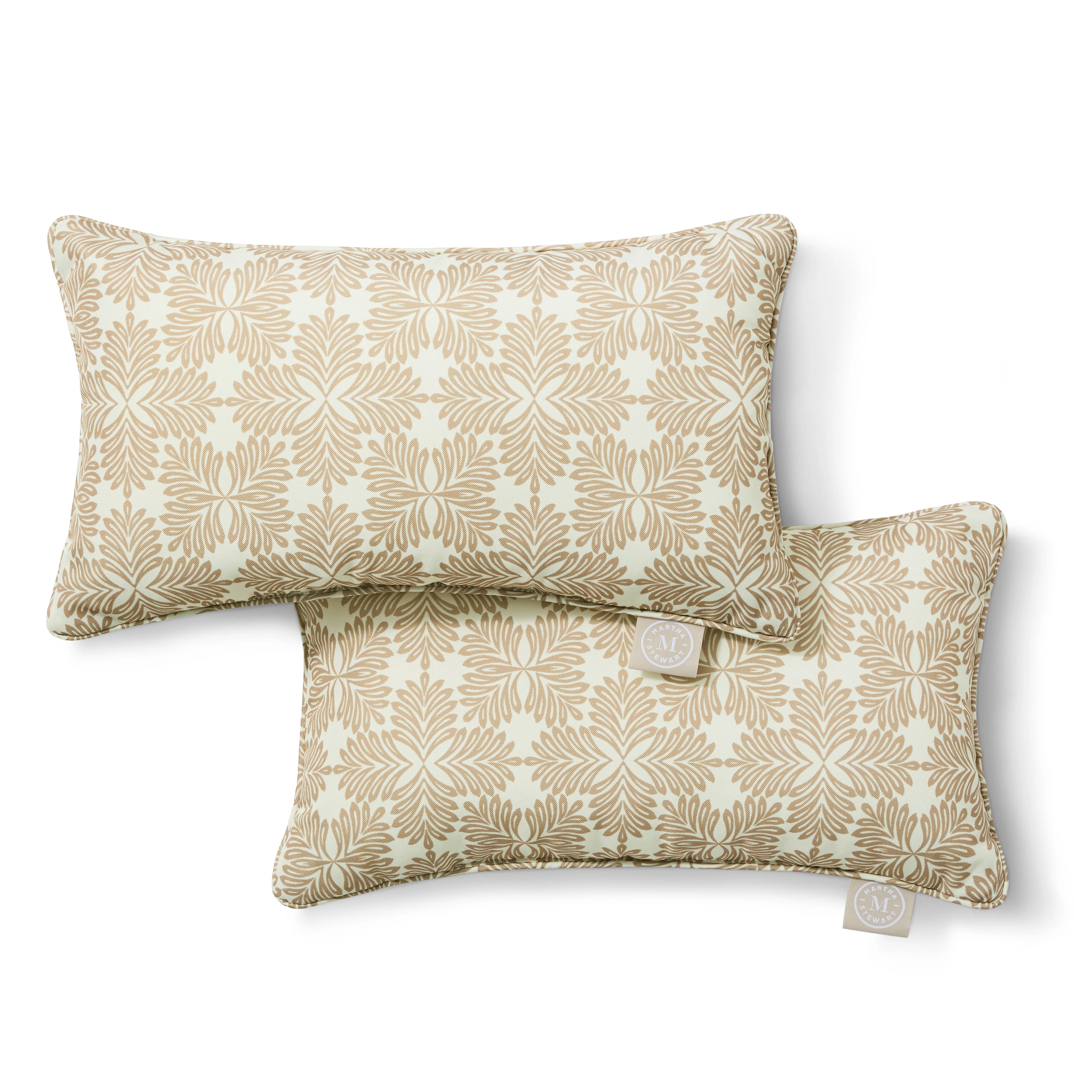 MARTHA STEWART Tulum Indoor Outdoor Lumbar Pillow 2-Pack Set, 18" (Set of 2) | Wayfair North America