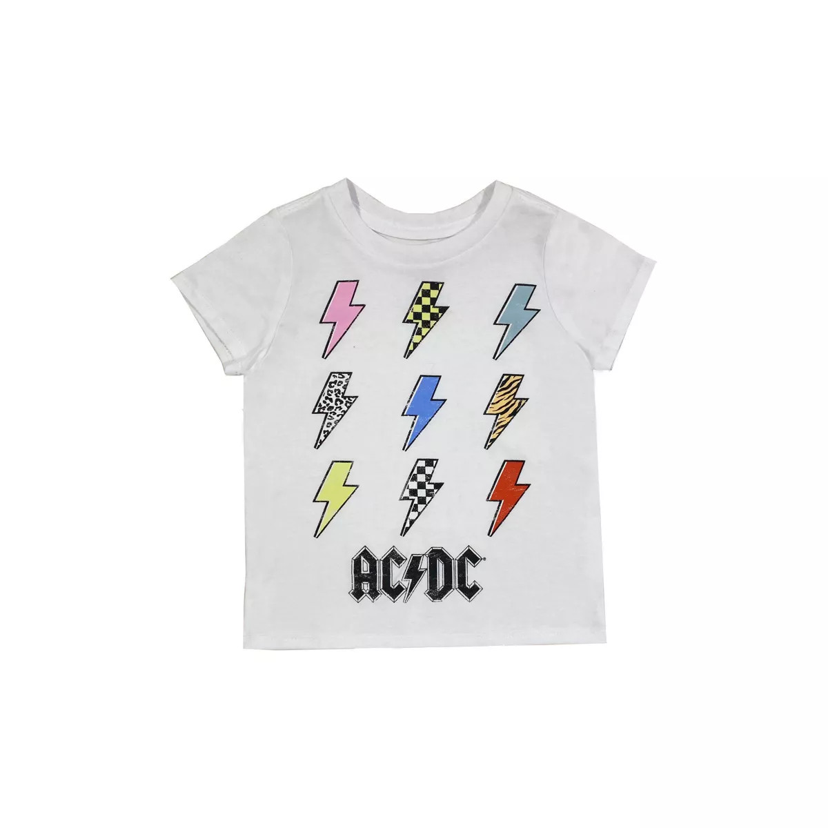Toddler AC/DC Lightning Bolt T-Shirt - White | Target
