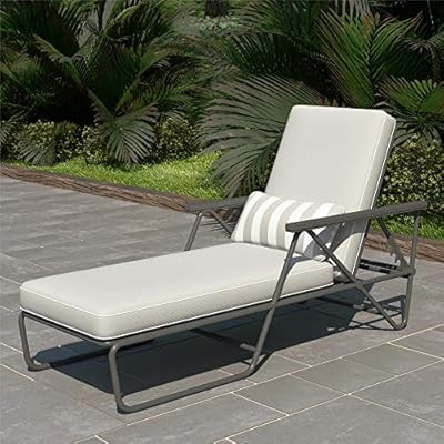 Novogratz 88063CWG1E Poolside Connie Outdoor Chaise Lounge, Gray | Amazon (US)
