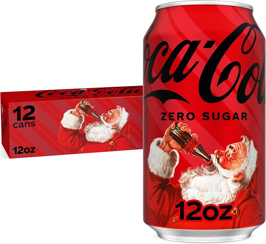 Coca-Cola Zero Sugar Soda, 12 fl oz Cans, 12 Pack - Classic Cola Soft Drink Fridge Pack | Amazon (US)