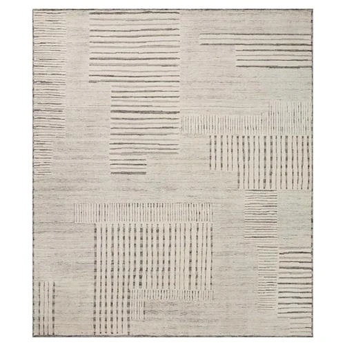 Grayson Modern Classic Grey Wool Abstract Patterned Rug - 4'x6' | Kathy Kuo Home