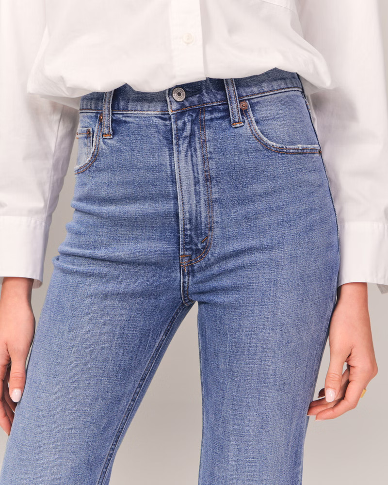 Ultra High Rise Ankle Straight Jean | Abercrombie & Fitch (US)
