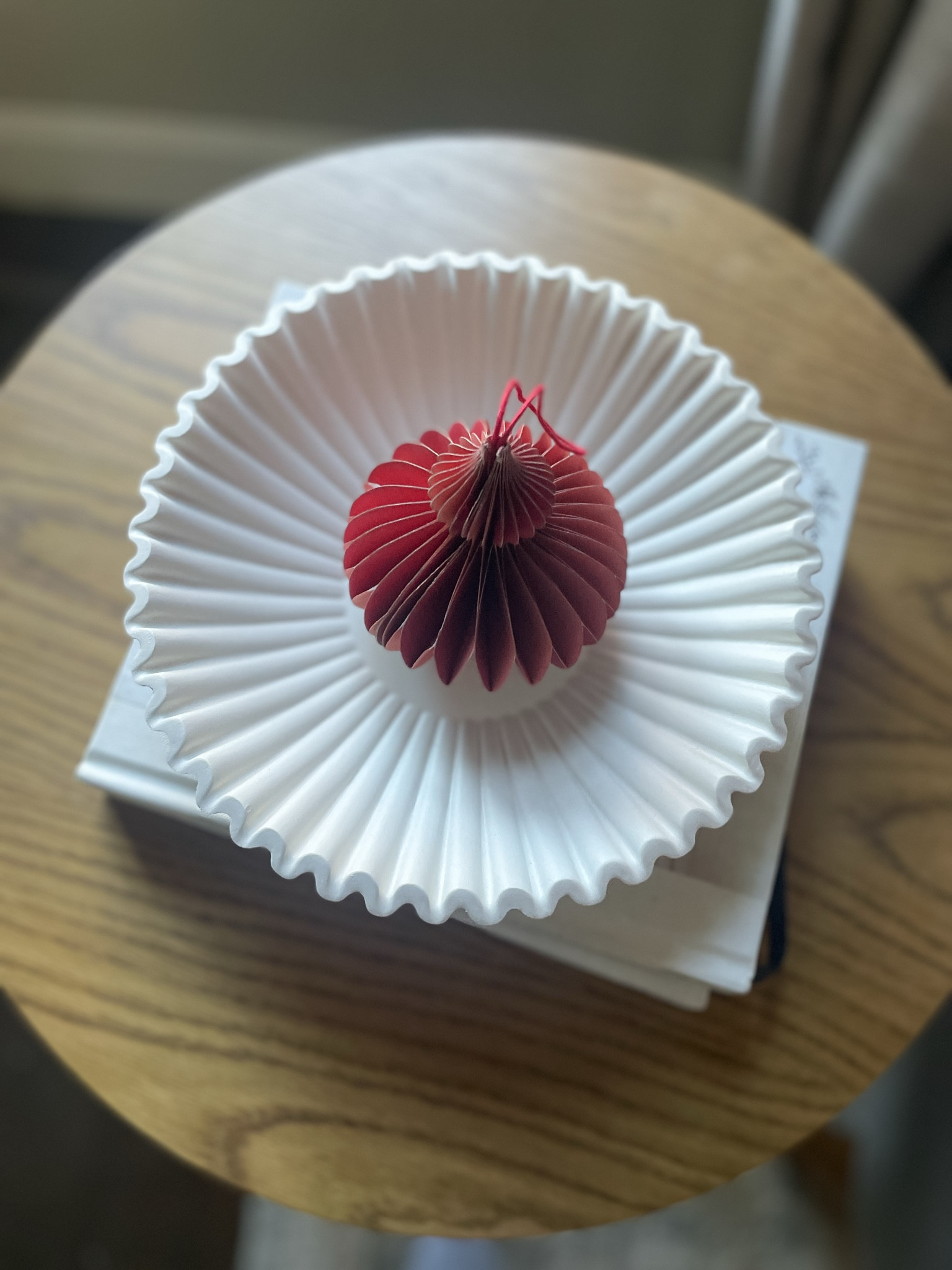 This modern bowl is from Walmart and is under $10!  It looks expensive and I love putting a pretty ornament in it during the holidays.  

Walmart decorative scalloped bowl.  Accordion ornaments.  

#LTKSeasonal #LTKHome #LTKHoliday