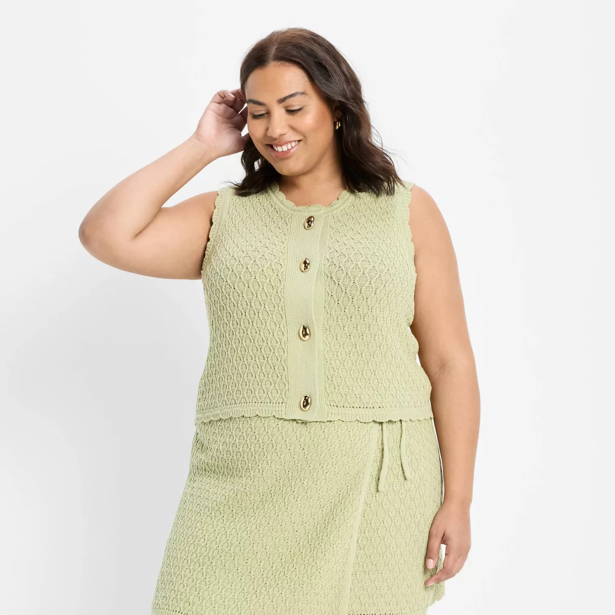 Women's Button-Front Sweater Vest - Future Collective | Target