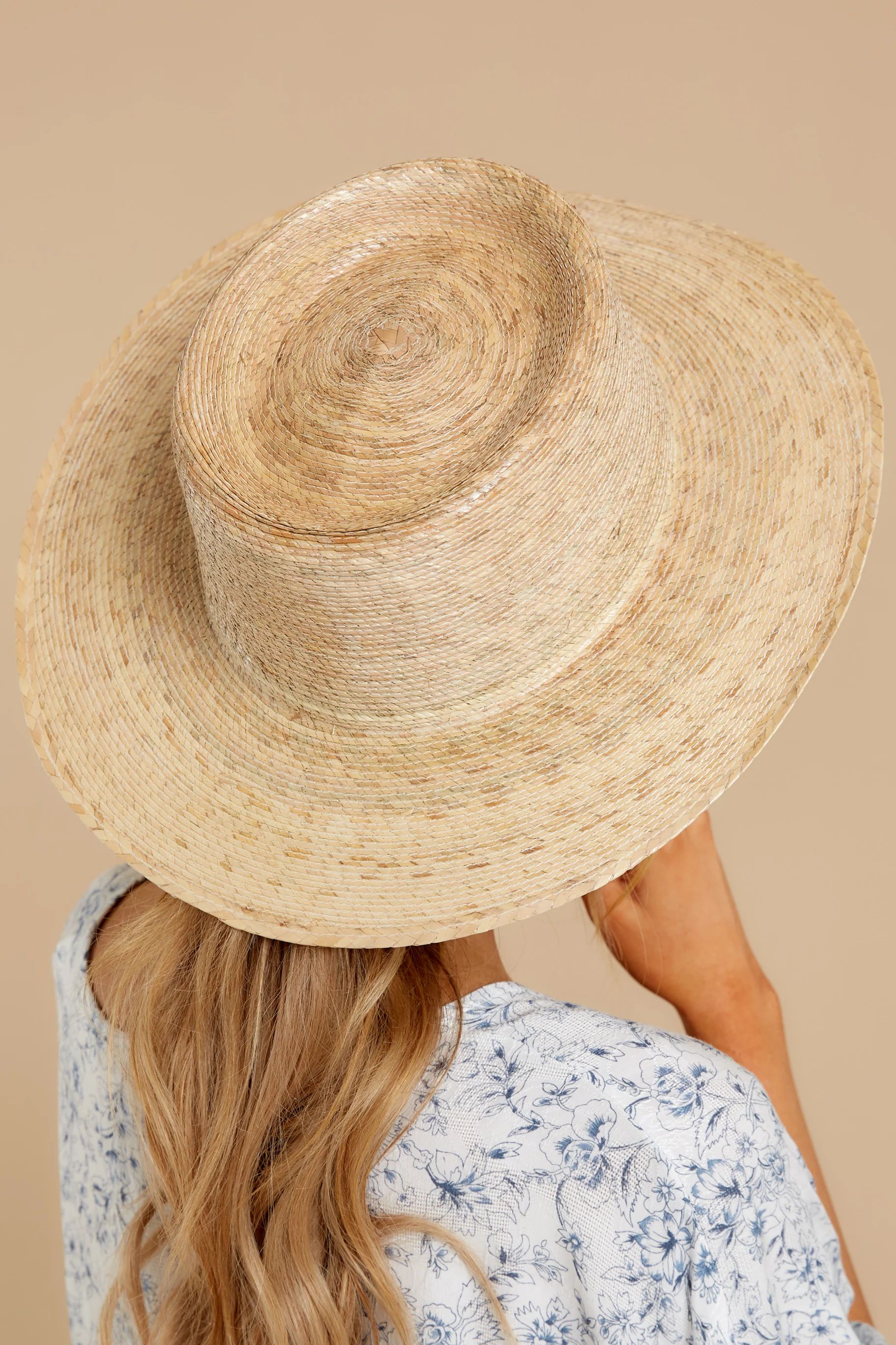 Palma Natural Boater Hat | Red Dress 