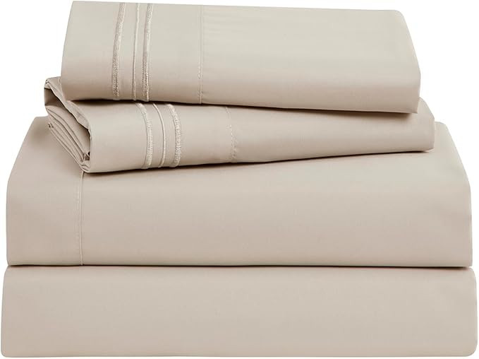 Clara Clark Bed Sheets, Premier 1800 Series Bed Sheet Set, Deep Pocket, Wrinkle, Fade, Stain Resi... | Amazon (US)