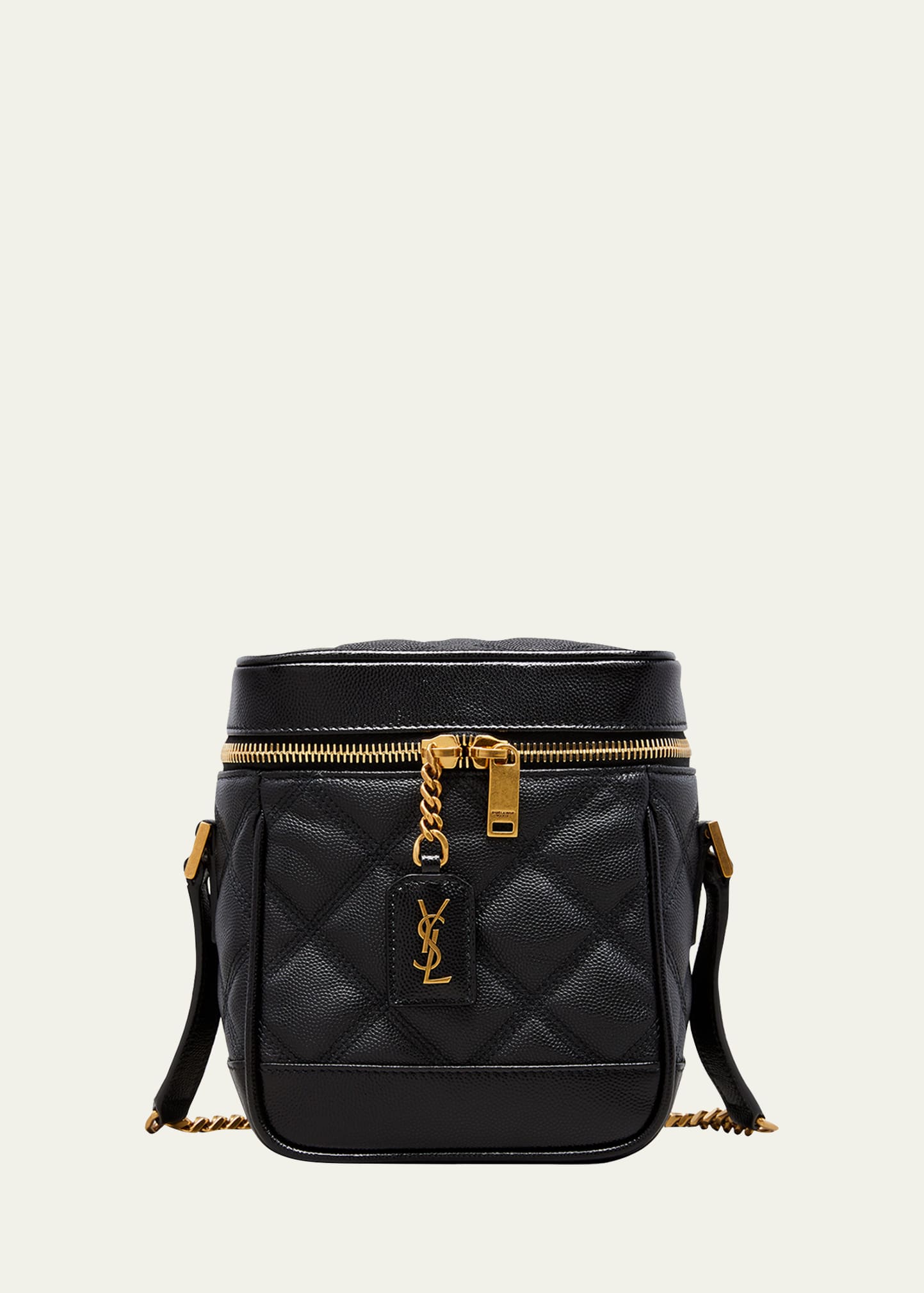 Saint Laurent 80S Vanity YSL Crossbody Bag in Quilted Grained Leather | Bergdorf Goodman