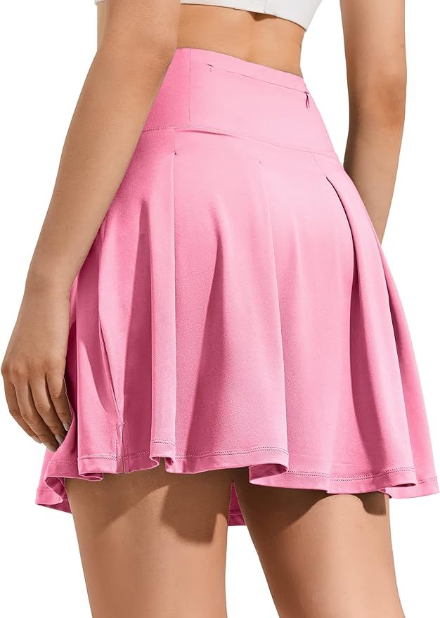 ZUTY 18" High Waisted Tennis Skirt for Women Skorts Skirts with Pockets Casual Modest Long Golf A... | Amazon (US)