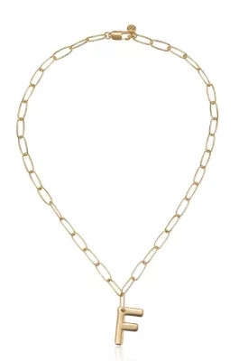 Ettika Paperclip Link Initial Necklace, Gold | Belk