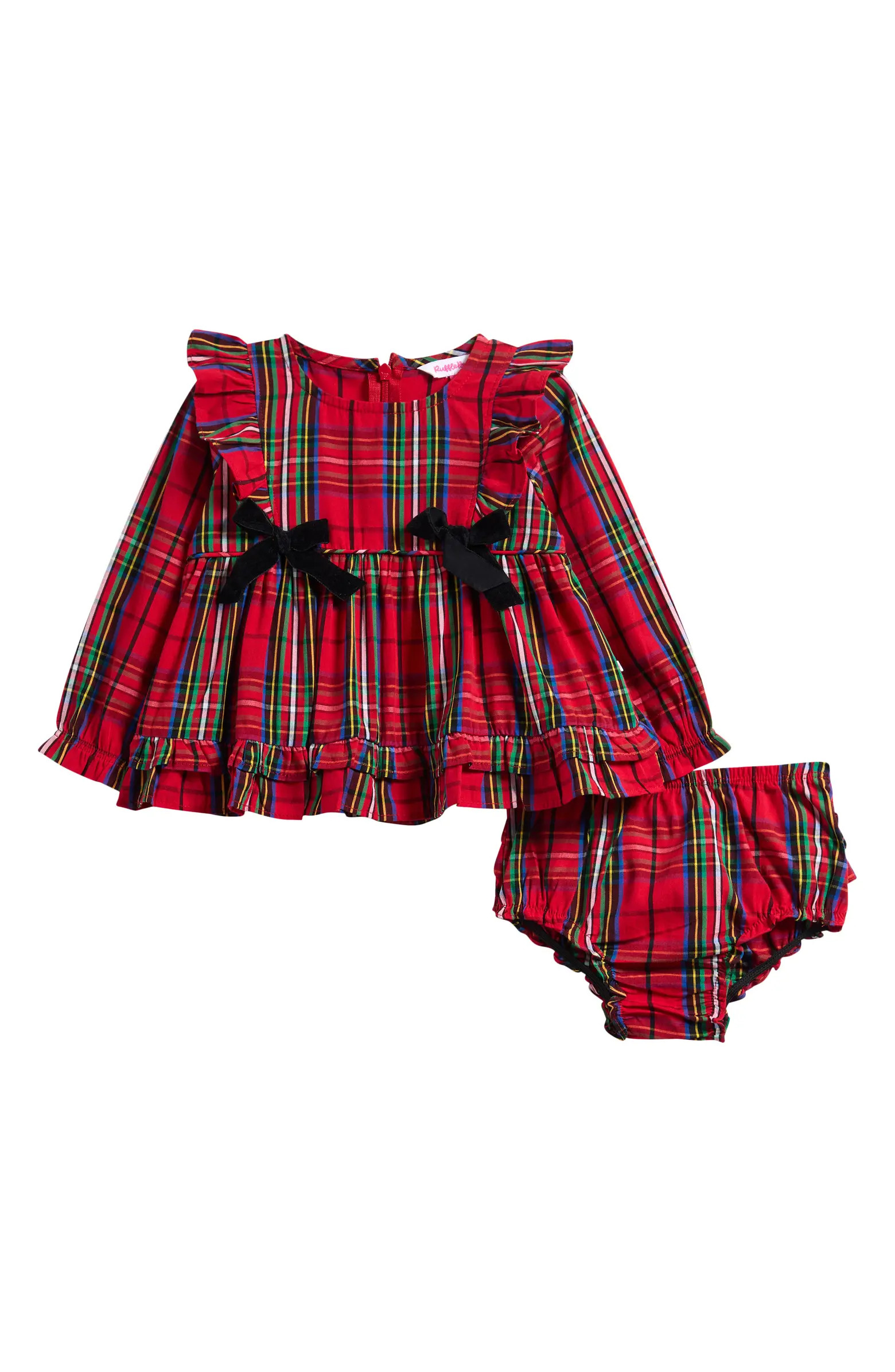 RuffleButts Nicholas Plaid Dress & Bloomers Set | Nordstrom | Nordstrom