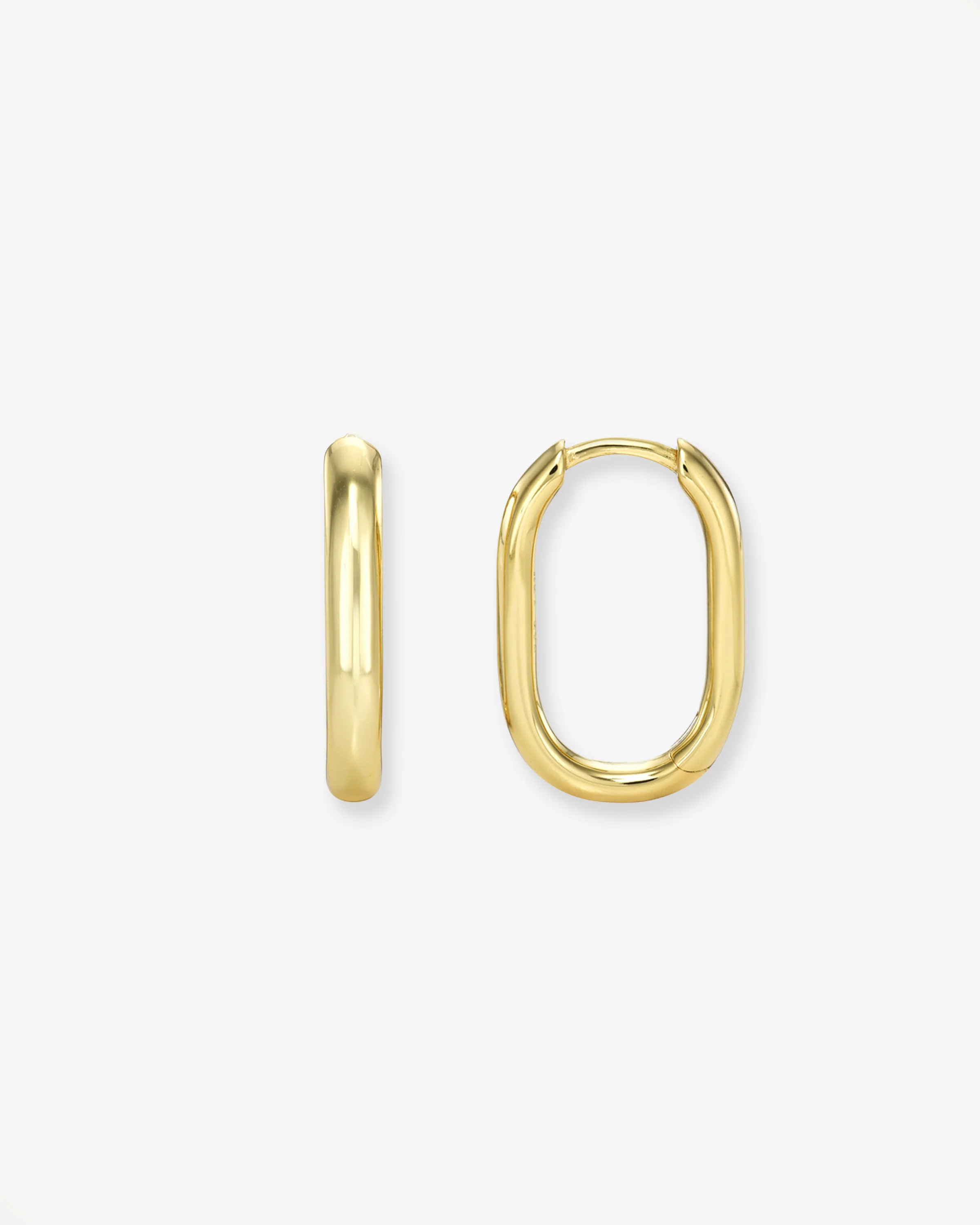 Thick Oval Hoops | Zoe Lev Jewelry