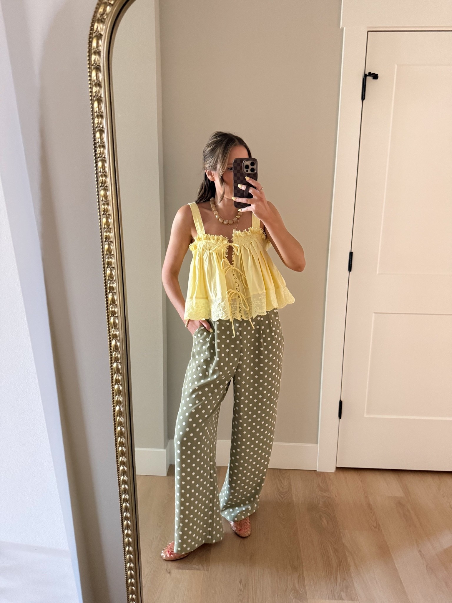 My favorite Amazon combo🤭 wearing size small in both pieces

Polka dot pants, yellow swing top, Amazon finds, Amazon fashion, summer style

#LTKootd