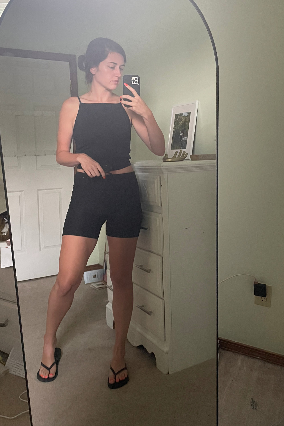 My go-to for slow mornings at home or quick errands — a fitted black tank and classic biker shorts 🖤
Simple, minimal, and surprisingly flattering for something so basic. I throw on a button-down or sweatshirt if I’m heading out, but honestly it’s perfect just like this.

Everything is linked on my LTK — including my favorite affordable biker shorts that don’t roll or ride up.

#LTKfashion #LTKfit #LTKcasual #LTKstyle #AthleisureOutfit #BikerShortsOutfit #MinimalStyle #EverydayOutfit #CapsuleWardrobe #LTKfinds #SimpleStyle #EffortlessOutfit 

 #LTKActive #LTKMidsize #LTKTall