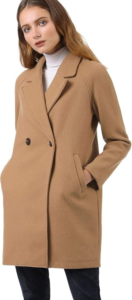 Women's Notched Lapel Double Breasted Raglan Winter Coats | Amazon (US)