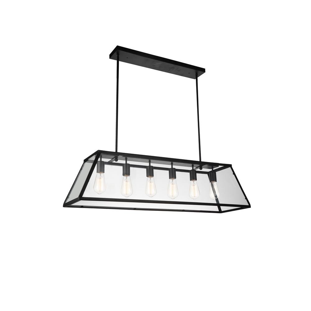 Alyson 6-Light Black Chandelier | The Home Depot