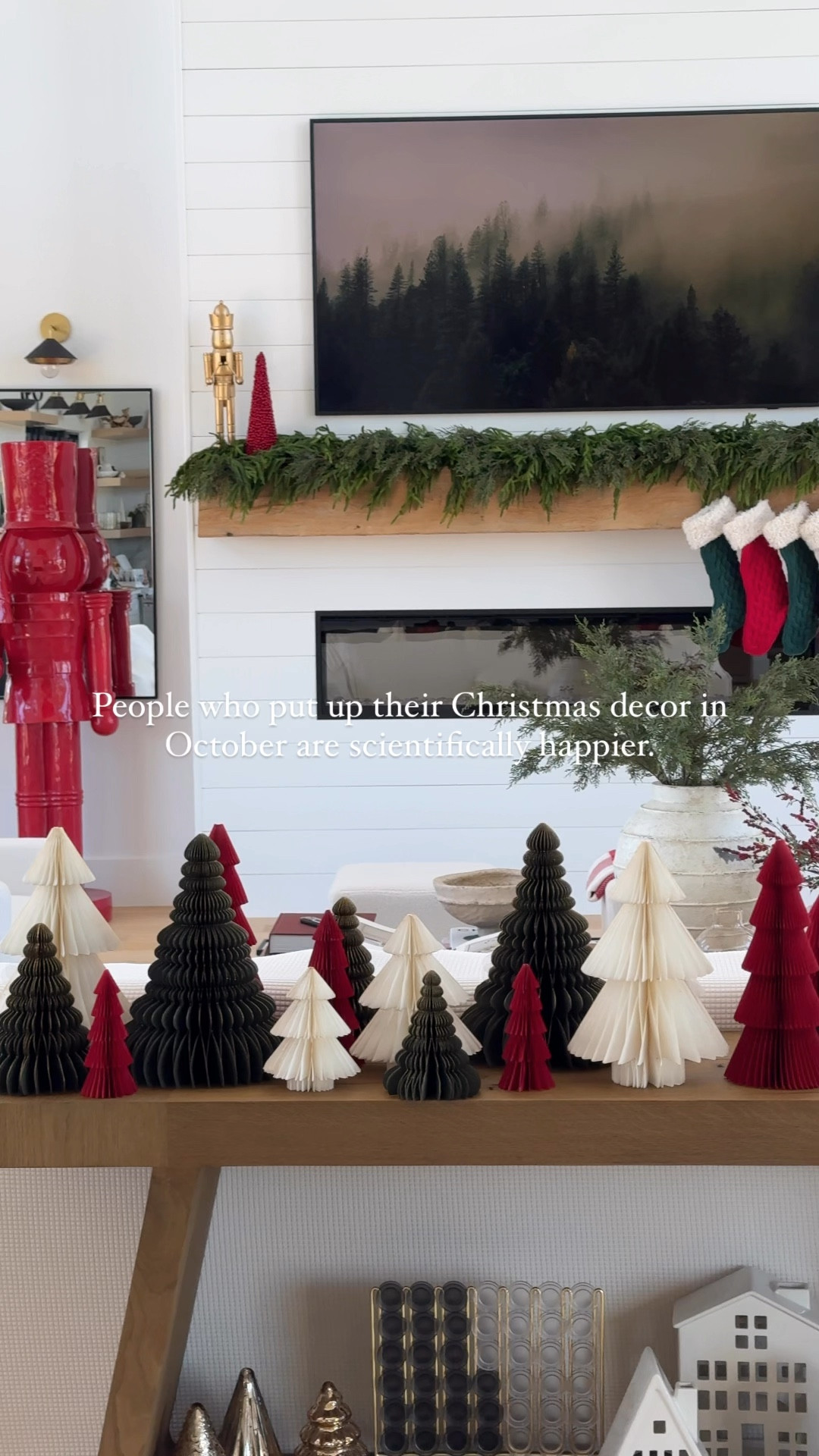 And I’m just bathing in endorphins over here. ♥️🌲🎁😂

Also, if this doesn’t bring you joy, wait until whatever date you want to decorate. IMO, it’s way too much work to put up Christmas not to enjoy it as long as possible!

#homeinspo #homeinspiration #homeblogger #homedecor #christmasdecor #christmasdecorations #redchristmas #christmasdecorinoctober #earlydecorhappiness #holidaycheer #octoberchristmasvibes #scienceofdecor #happierwithlights #festiveseasonearly #holidayjoyboost #earlychristmasenergy #twinklelighttherapy #octoberhappiness #christmasspiritallyear #holidaymagic #preholidayhappiness #christmascountdownbegins

#LTKVideo #LTKHoliday #LTKHome